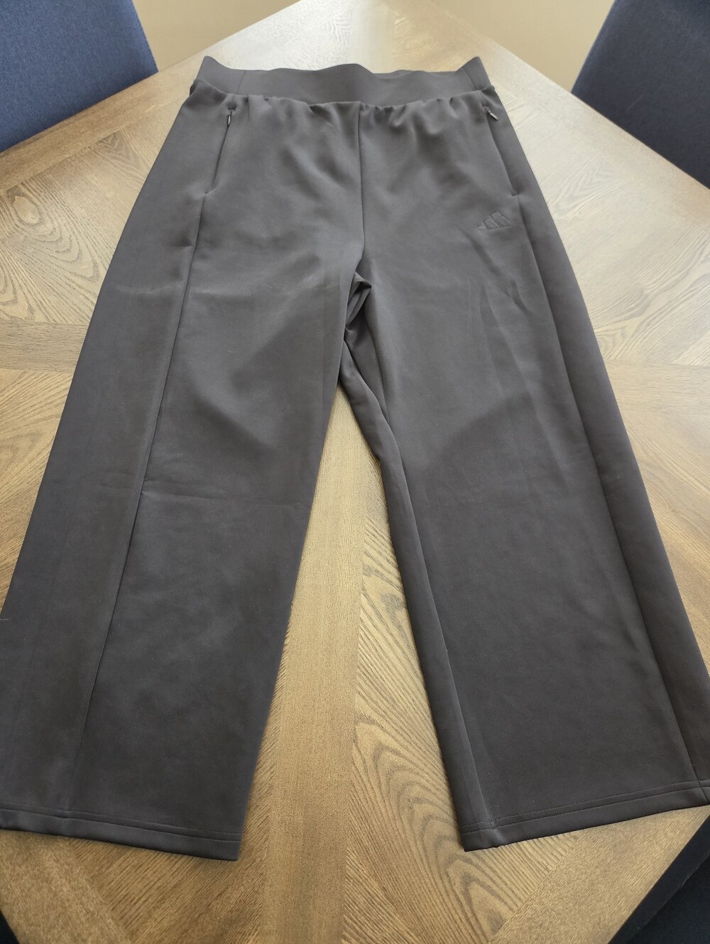 2 pair Adidas Wide Leg Pants sz XL Black and Brown - Picture 8 of 10